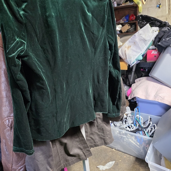 Luxurious Green Velvet Jacket - Picture 6 of 6